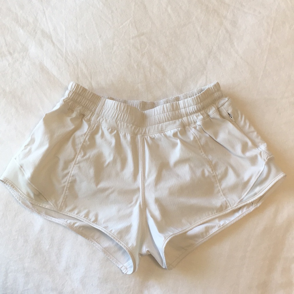 White lululemon Hotty Hot shorts 2.5